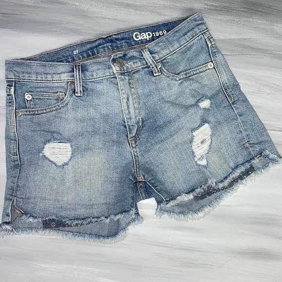 GAP Pants - Gap size 27 distressed shorts, great pre-owned condition. Barely worn.